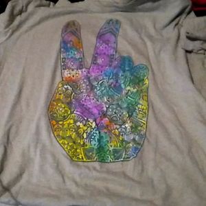 Hippie peace crop top